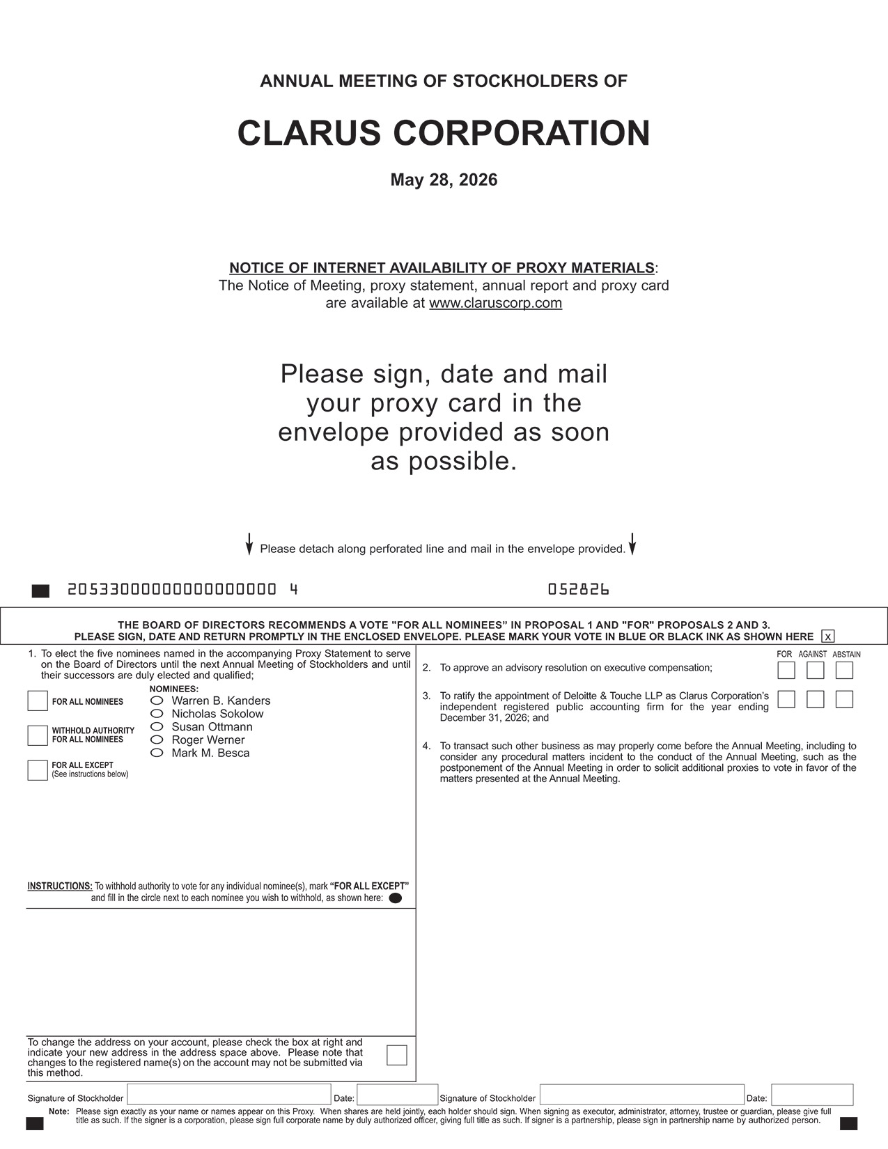 [MISSING IMAGE: px_26clarusproxy1pg01-bw.jpg]